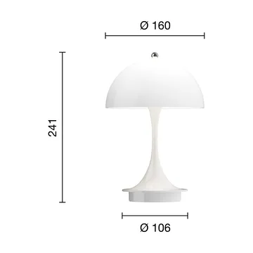 Panthella 160 Portable v3 επιτραπέζιο φωτιστικό - Opal white - Louis Poulsen