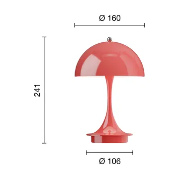 Panthella 160 Portable v3 επιτραπέζιο φωτιστικό - Opaque coral - Louis Poulsen