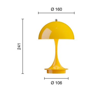 Panthella 160 Portable v3 επιτραπέζιο φωτιστικό - Opaque yellow - Louis Poulsen