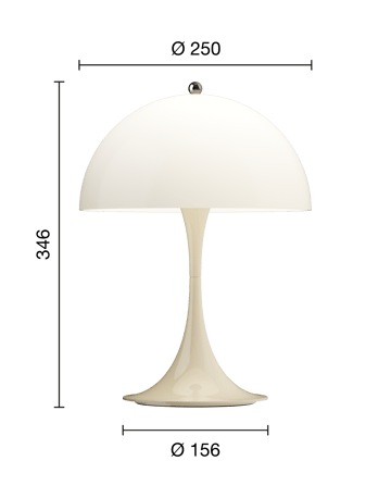 Panthella 250 φορητό επιτραπέζιο φωτιστικό - Opal beige - Louis Poulsen