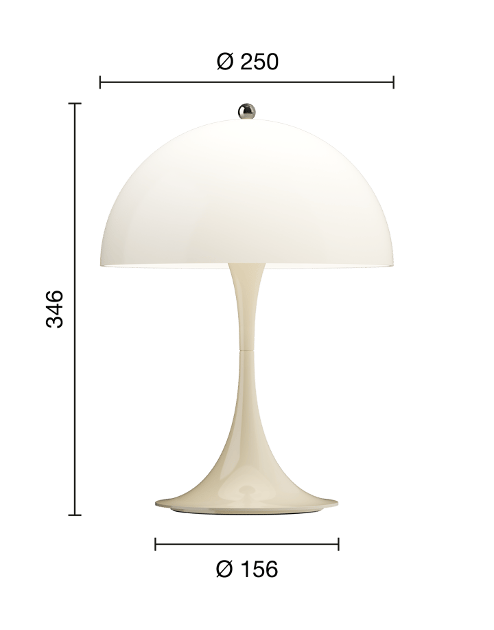Panthella 250 φορητό επιτραπέζιο φωτιστικό, Opal beige Louis Poulsen