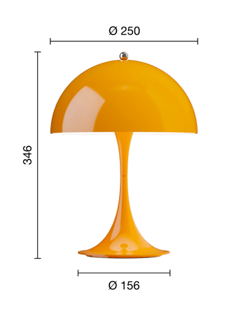 Panthella 250 φορητό επιτραπέζιο φωτιστικό - Opaque orange - Louis Poulsen
