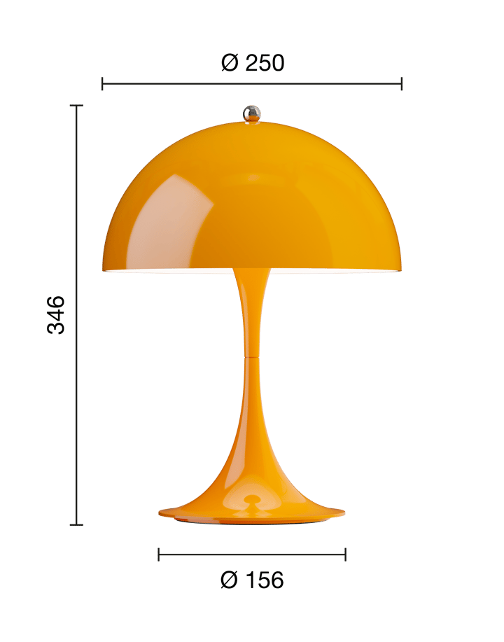 Panthella 250 φορητό επιτραπέζιο φωτιστικό, Opaque orange Louis Poulsen
