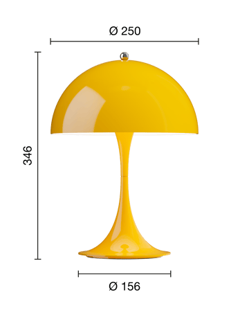 Panthella 250 φορητό επιτραπέζιο φωτιστικό - Opaque yellow - Louis Poulsen