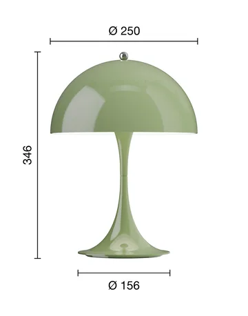 Panthella 250 φορητό επιτραπέζιο φωτιστικό V3 - Opaque moss green - Louis Poulsen