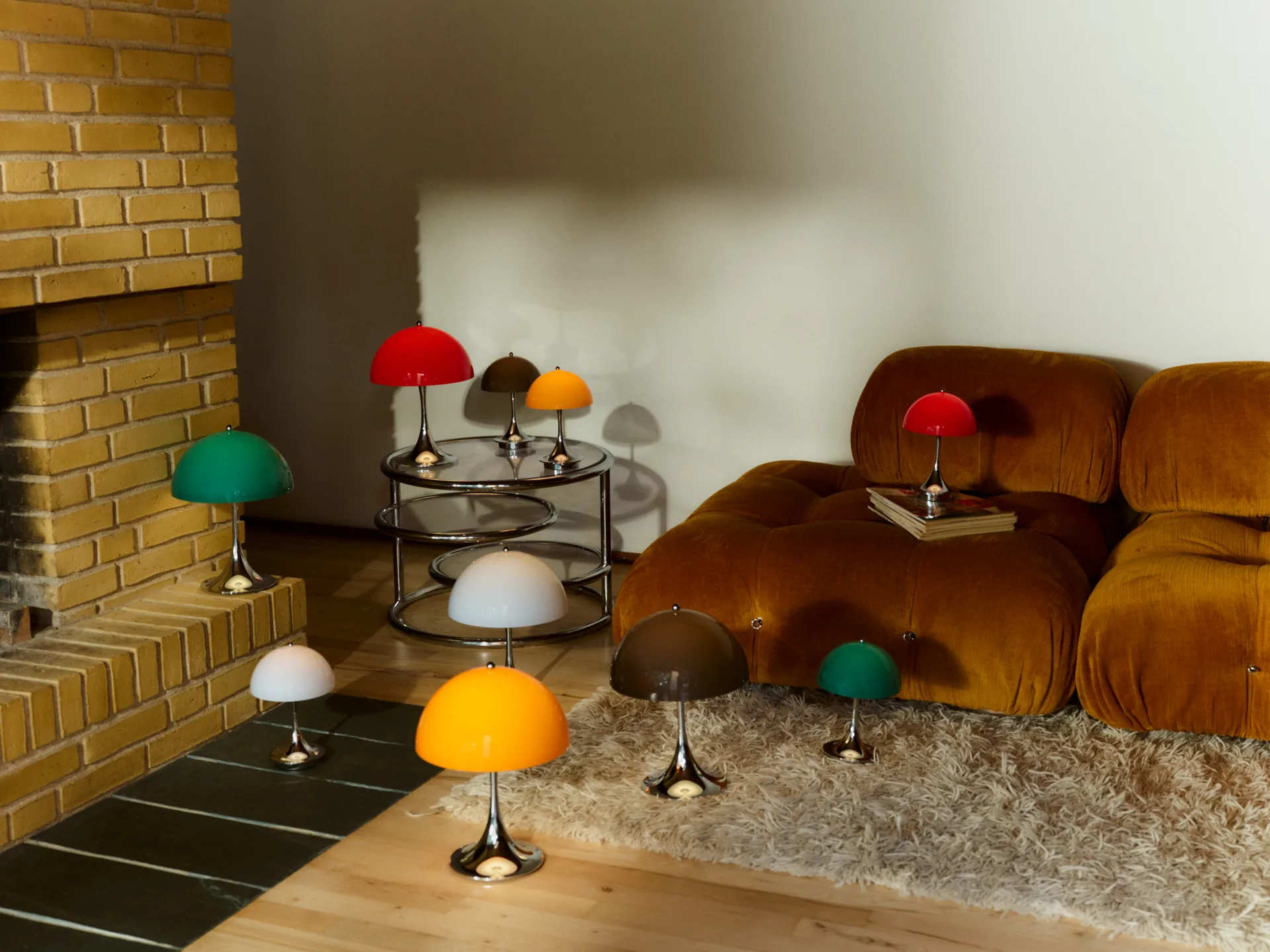 Panthella 250 φορητό επιτραπέζιο φωτιστικό V3, Original Opal Brown Louis Poulsen