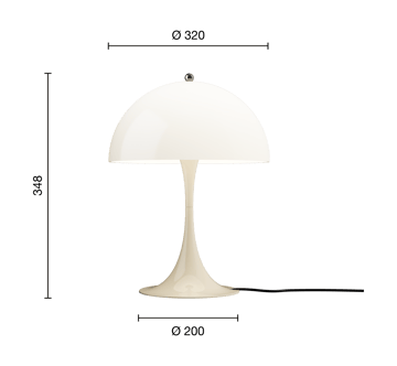 Panthella 320 επιτραπέζιο φωτιστικό - Opal beige - Louis Poulsen