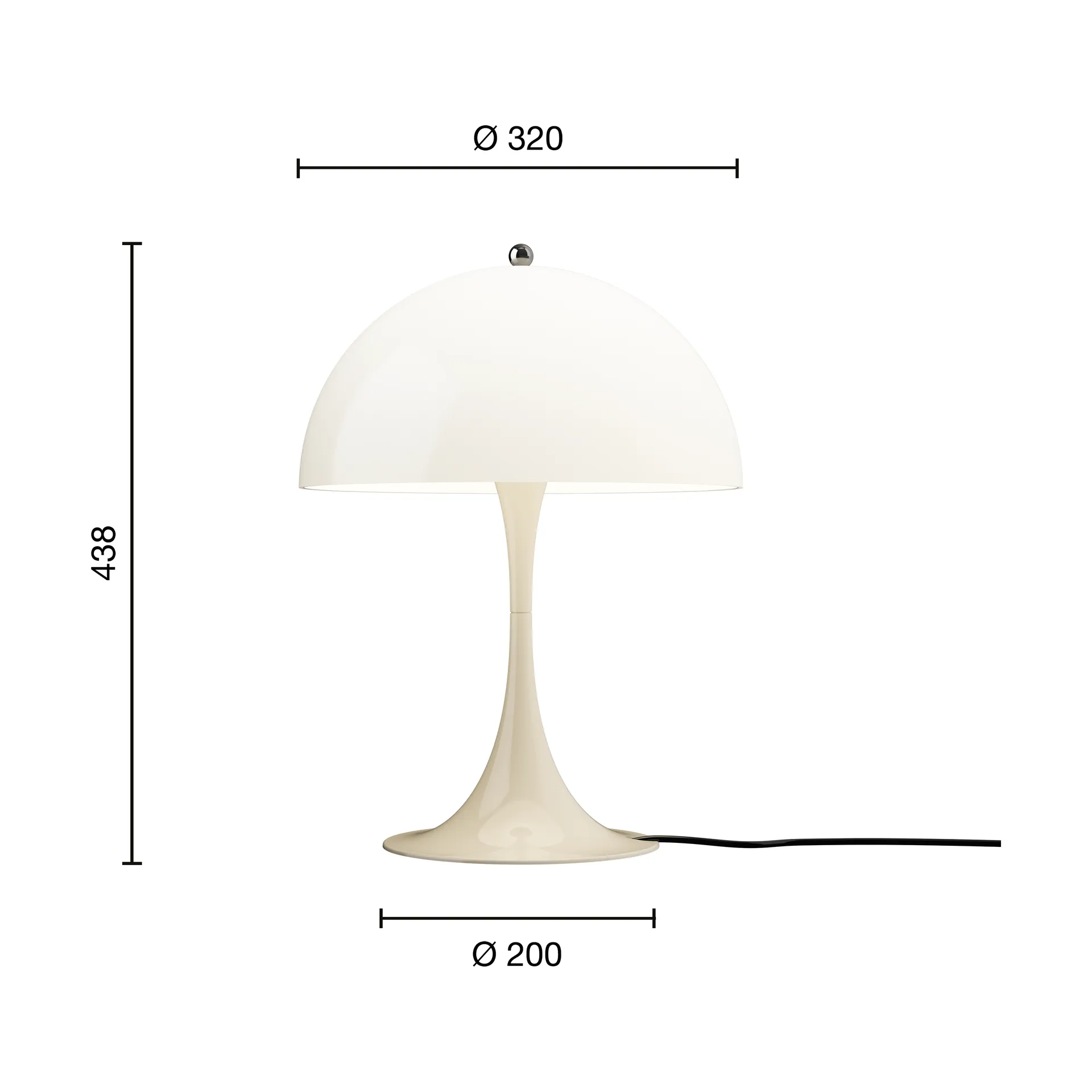 Panthella 320 επιτραπέζιο φωτιστικό, Opal beige Louis Poulsen