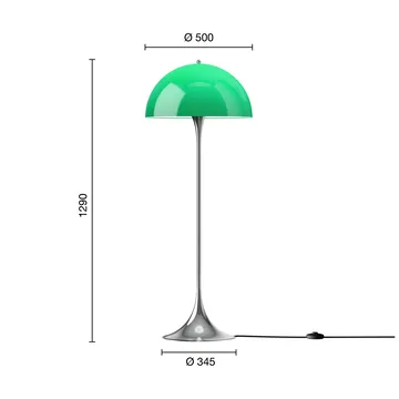 Panthella 500 επιδαπέδια λάμπα - Original opal green - Louis Poulsen