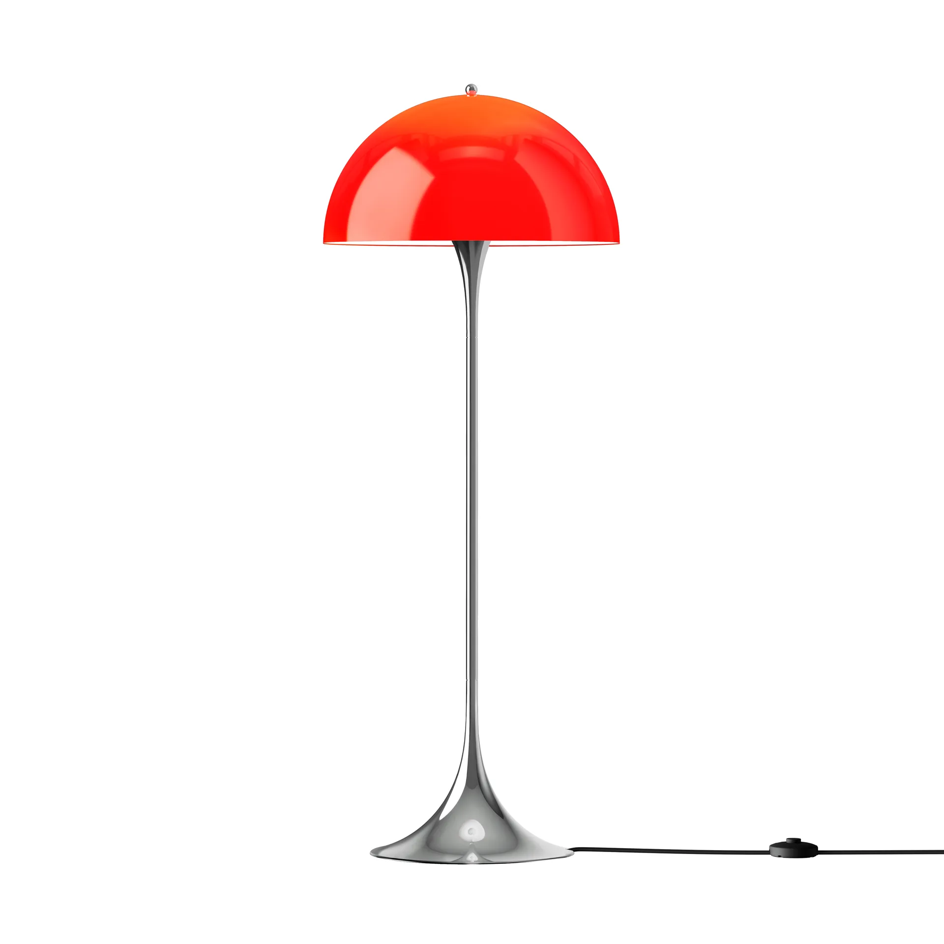 Panthella 500 επιδαπέδια λάμπα, Original opal red Louis Poulsen