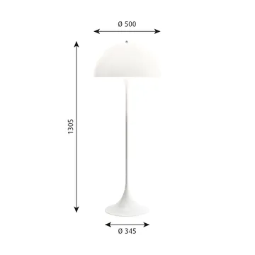 Panthella 500 επιδαπέδια λάμπα - V3, Opal white - Louis Poulsen
