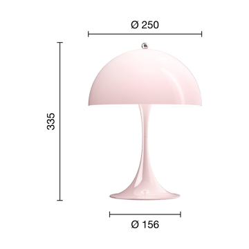 Panthella MINI επιτραπέζιο φωτιστικό - Pale rose - Louis Poulsen