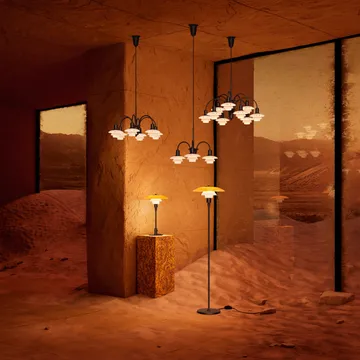 PH 1/1 Chandelier Centenary Edition πολυέλαιος - Brass-dusty terracotta, 3 βραχίονες - Louis Poulsen