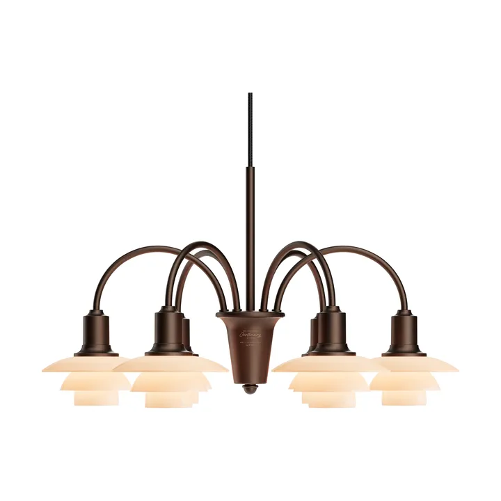 PH 1/1 Chandelier Centenary Edition πολυέλαιος - Brass-dusty terracotta, 6 βραχίονες - Louis Poulsen