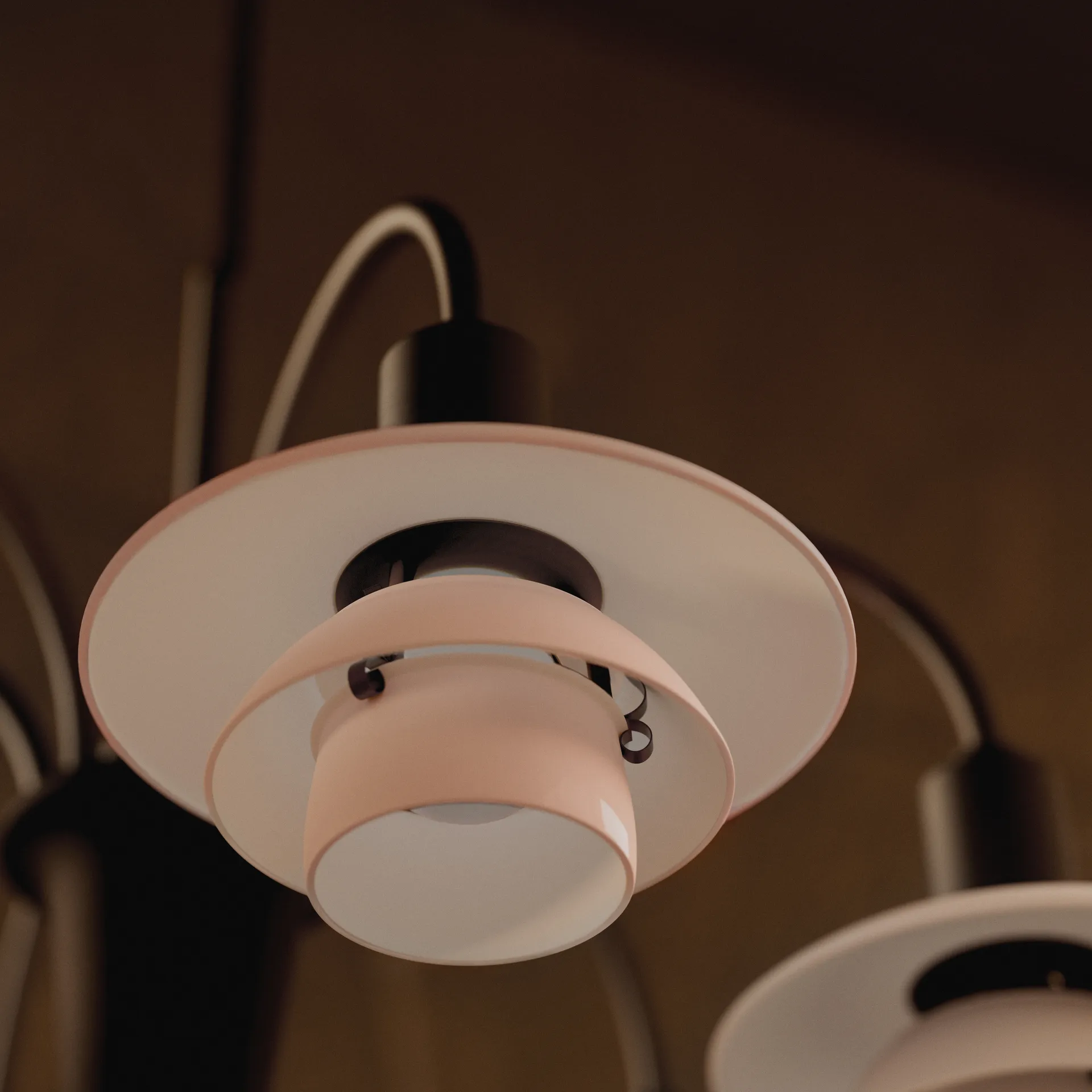 PH 1/1 Chandelier Centenary Edition πολυέλαιος, Brass-dusty terracotta, 6 βραχίονες Louis Poulsen