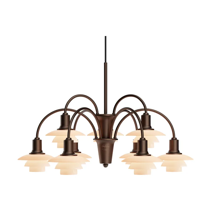 PH 1/1 Chandelier Centenary Edition πολυέλαιος - Brass-dusty terracotta, 9 βραχίονες - Louis Poulsen