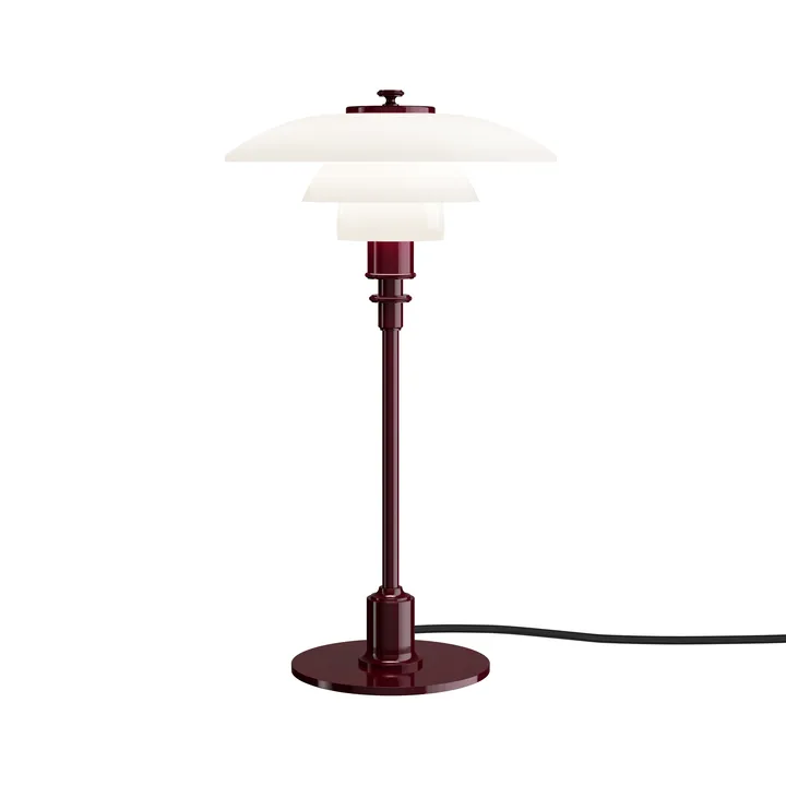 PH 2/1 επιτραπέζιο φωτιστικό - Glossy burgundy - Louis Poulsen