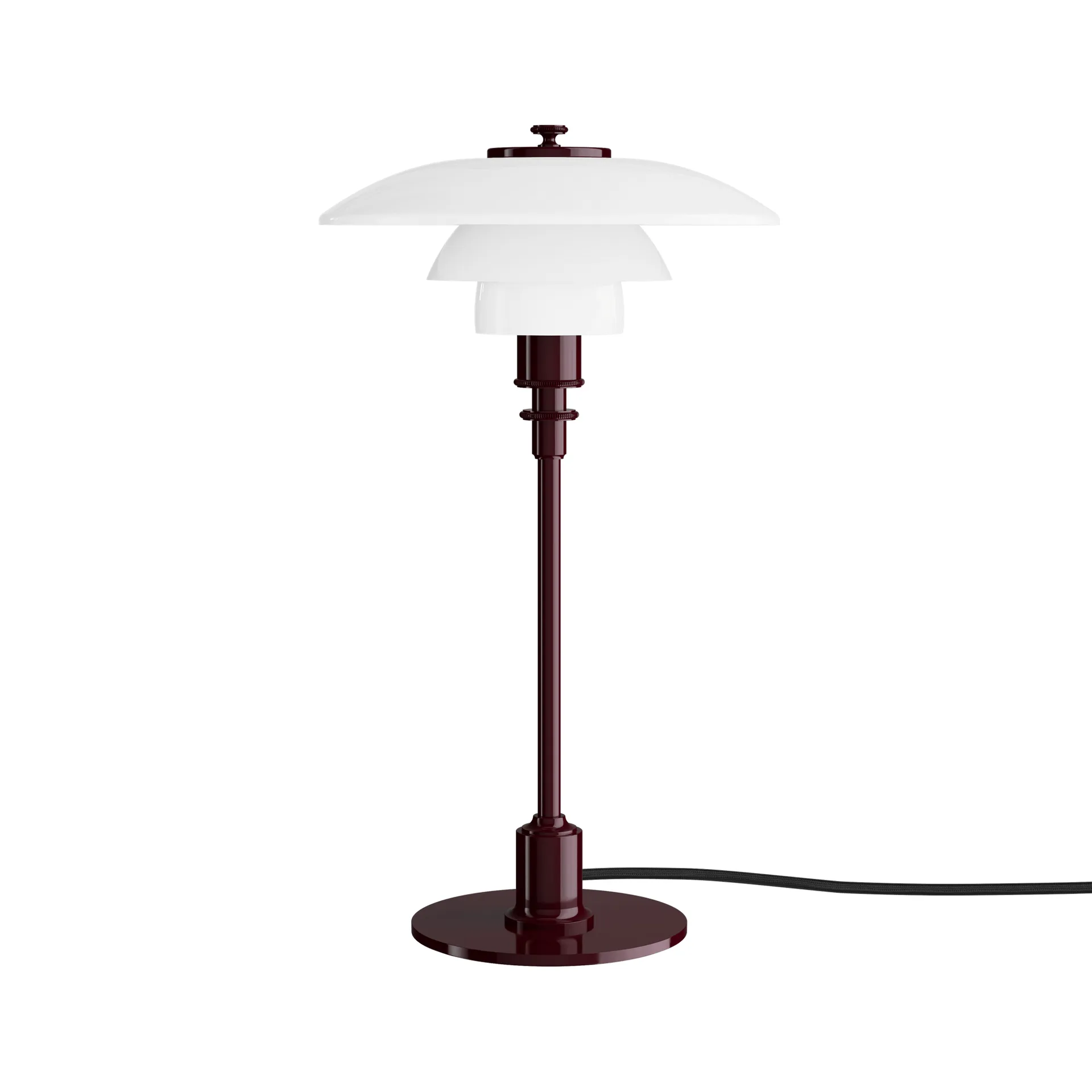 PH 2/1 επιτραπέζιο φωτιστικό, Glossy burgundy Louis Poulsen