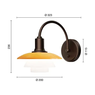 PH 2/2 Centenary Edition απλίκα - Amber-opal white, fast installation - Louis Poulsen
