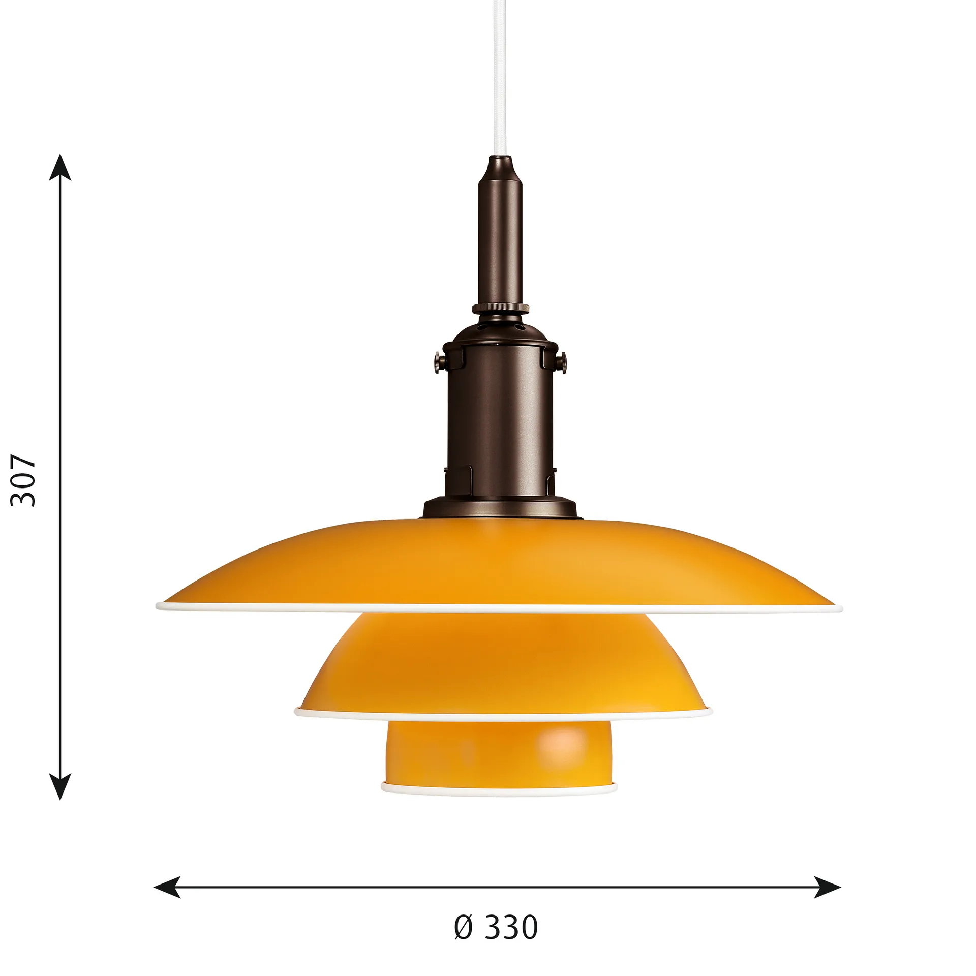 PH 3½-3 κρεμαστό φωτιστικό, Κίτρινο Louis Poulsen