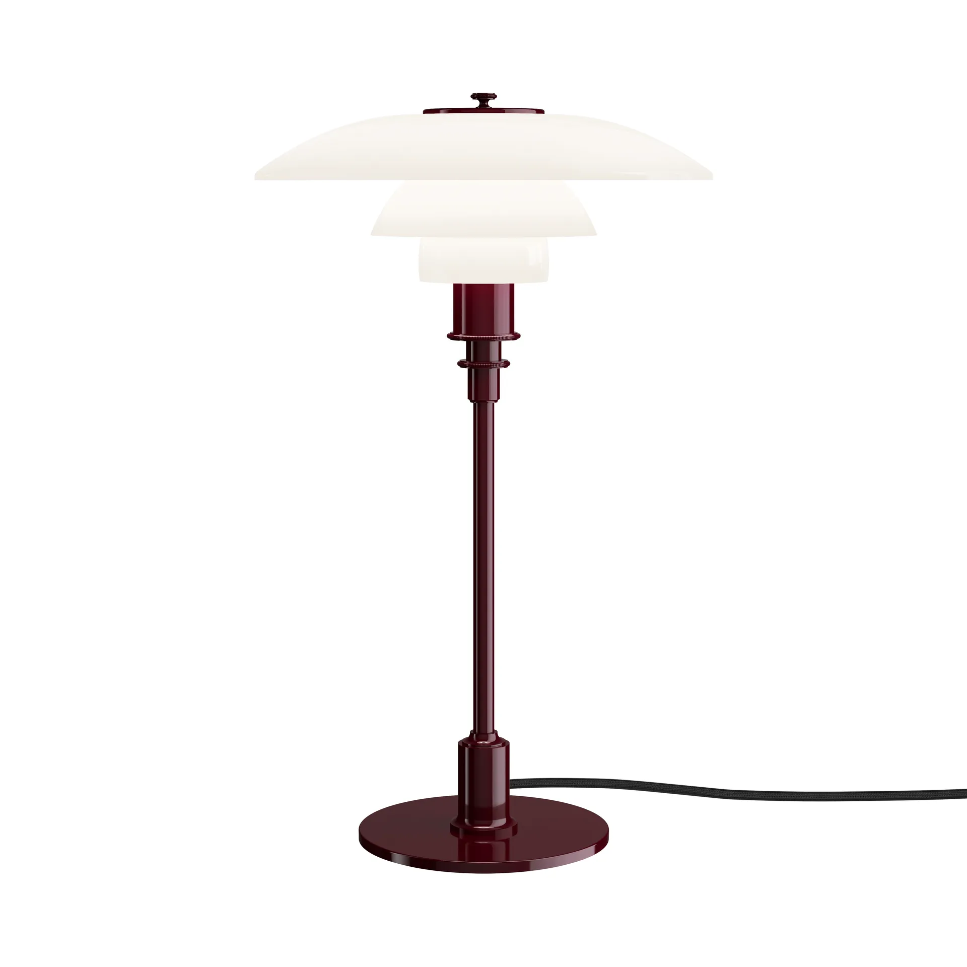 PH 3/2 επιτραπέζιο φωτιστικό, Glossy burgundy Louis Poulsen