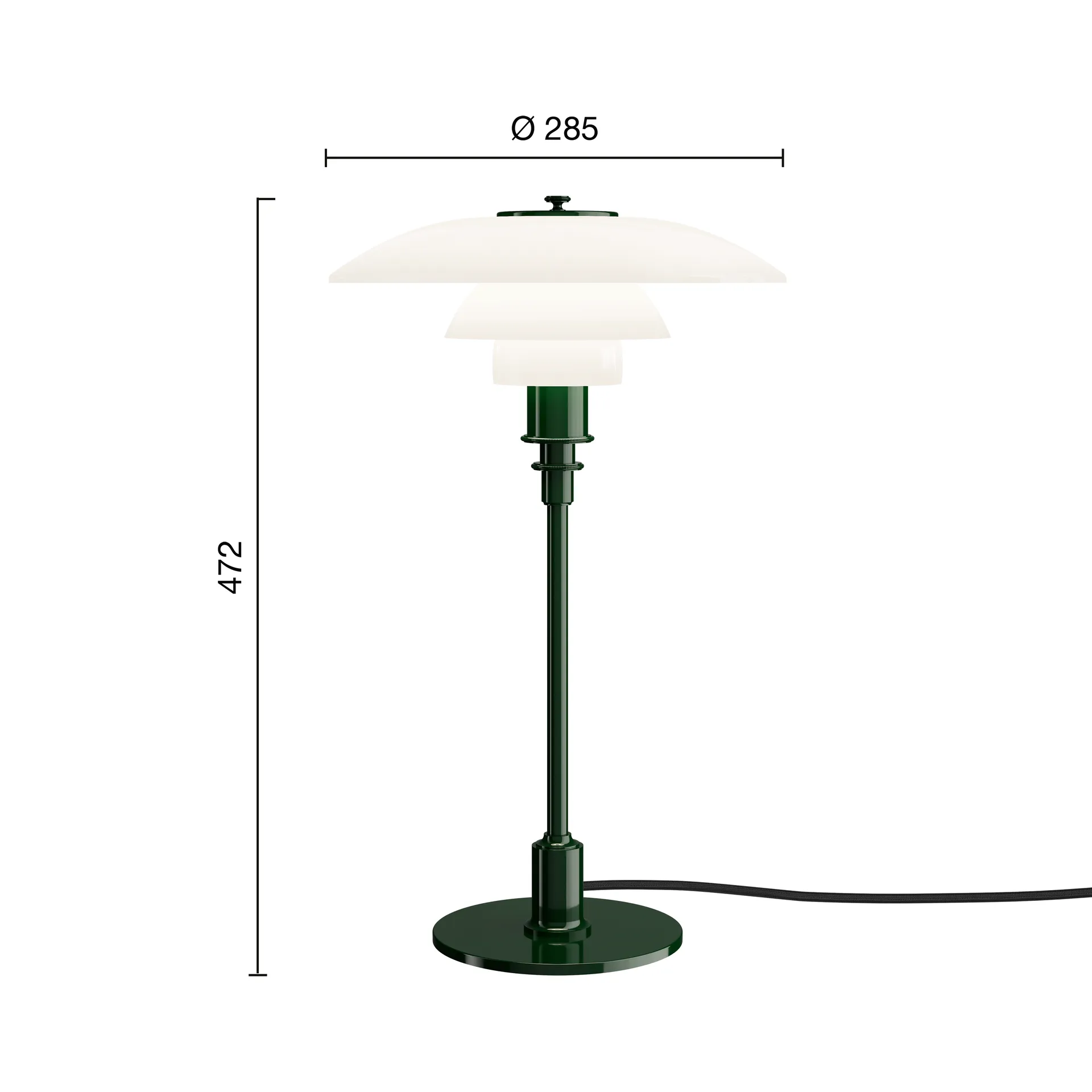 PH 3/2 επιτραπέζιο φωτιστικό, Glossy deep green Louis Poulsen