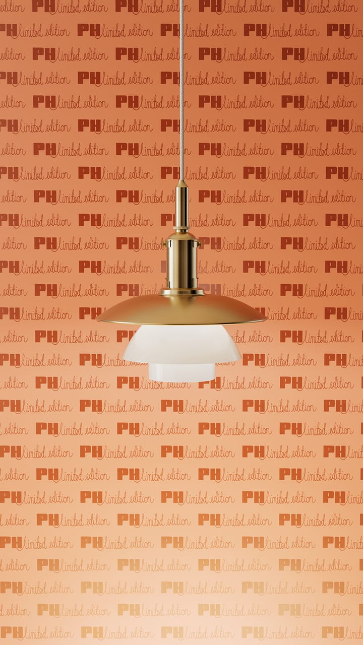 PH 3/3 κρεμαστό φωτιστικό Limited Edition, Ορείχαλκος-οπαλίνα Louis Poulsen