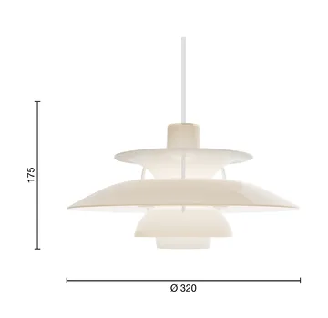 PH 5 κρεμαστό φωτιστικό Ø32 εκ. - Opal beige - Louis Poulsen