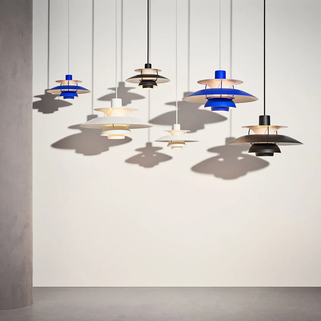 PH 5 κρεμαστό φωτιστικό, Ø500, Μπλε Louis Poulsen