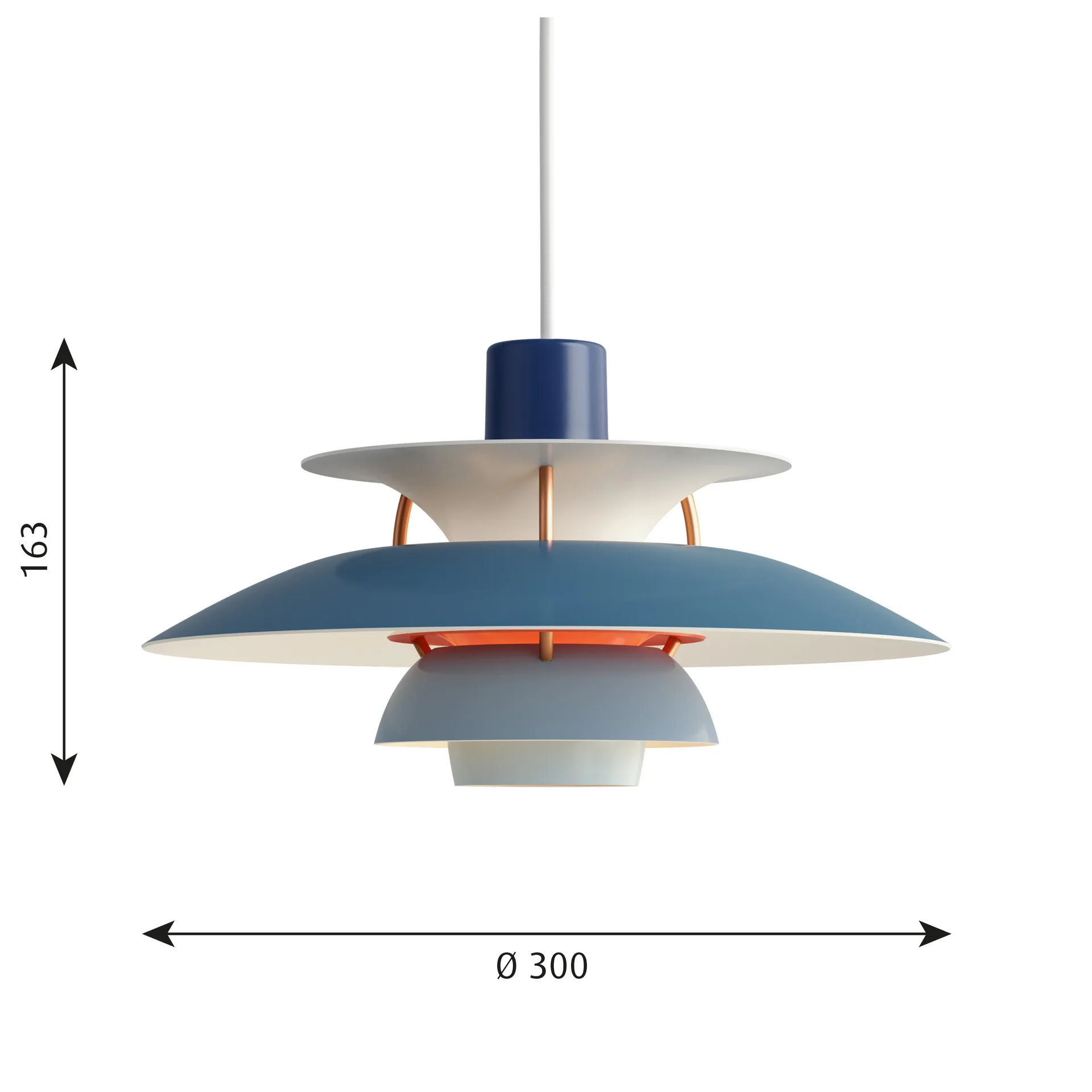 PH 5 MINI κρεμαστό φωτιστικό, Μπλε Louis Poulsen