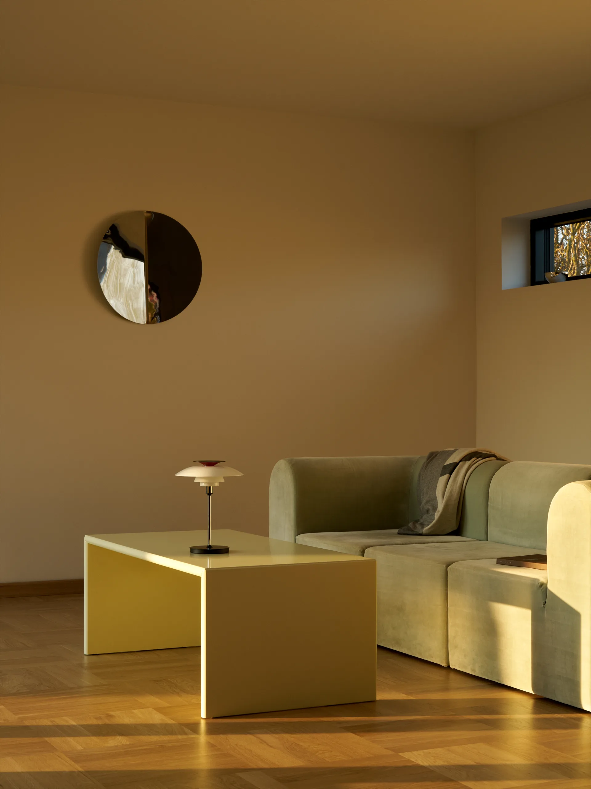 PH 80 φορητό επιτραπέζιο φωτιστικό, Λευκό οπάλ, επιχρωμιωμένο Louis Poulsen