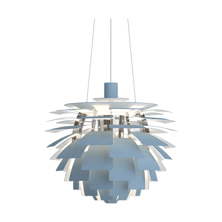 PH Artichoke κρεμαστό φωτιστικό Ø48 cm, Dusty blue-high lustre chrome plated Louis Poulsen