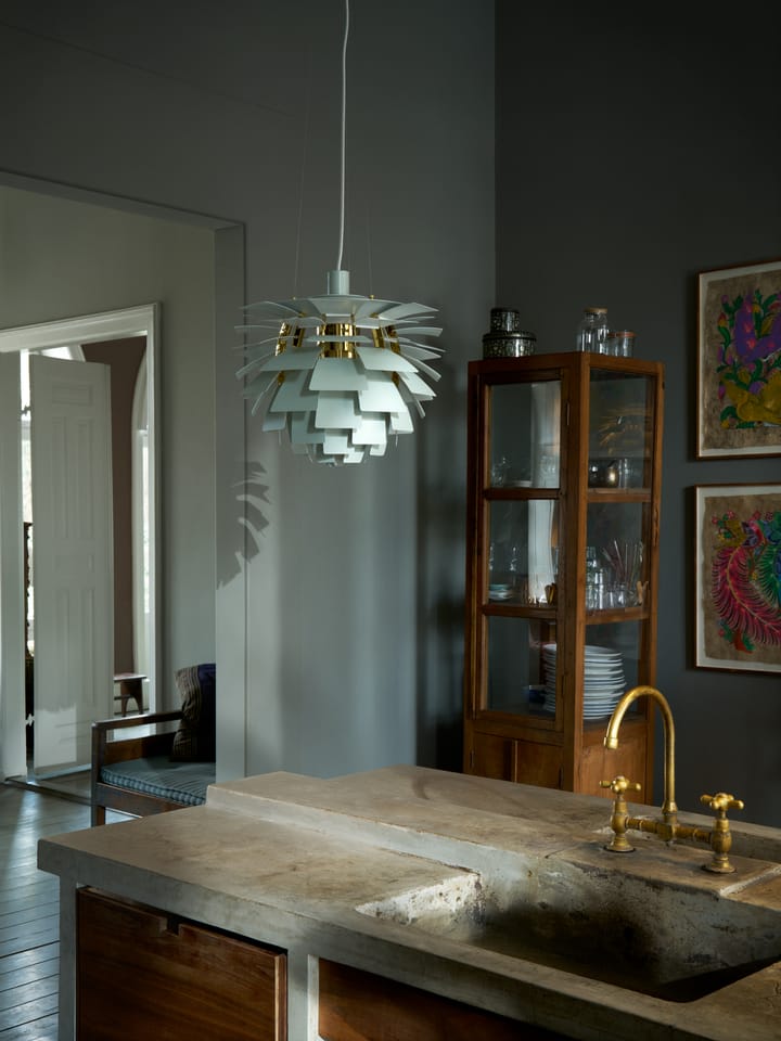 PH Artichoke κρεμαστό φωτιστικό Ø48 cm, Dusty green-brass metallised Louis Poulsen
