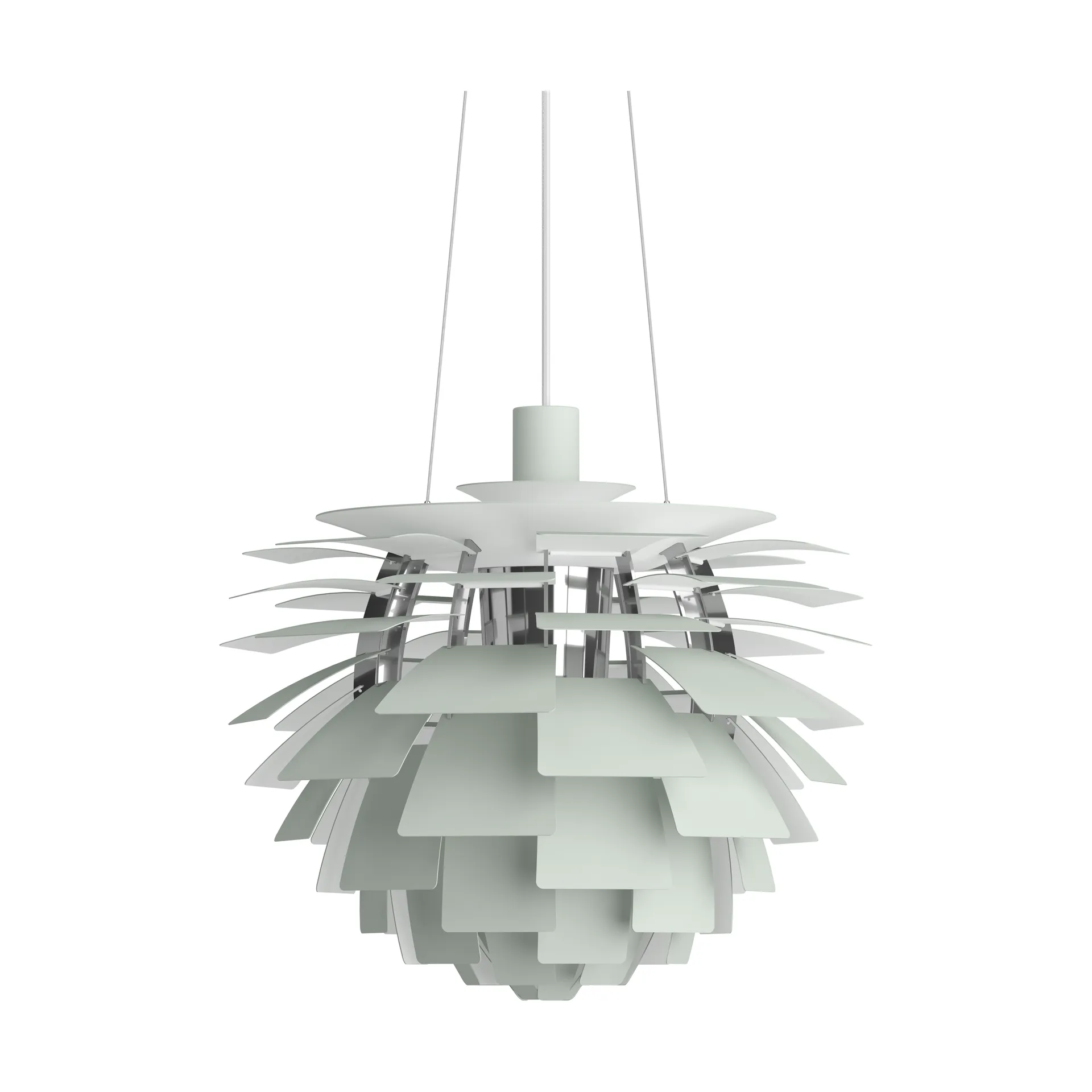 PH Artichoke κρεμαστό φωτιστικό Ø48 cm, Dusty green-high lustre chrome plated Louis Poulsen