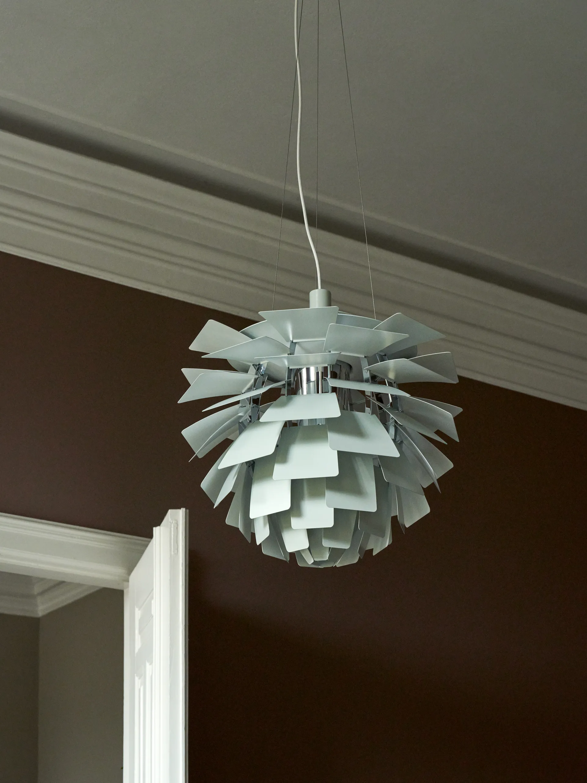 PH Artichoke κρεμαστό φωτιστικό Ø48 cm, Dusty green-high lustre chrome plated Louis Poulsen