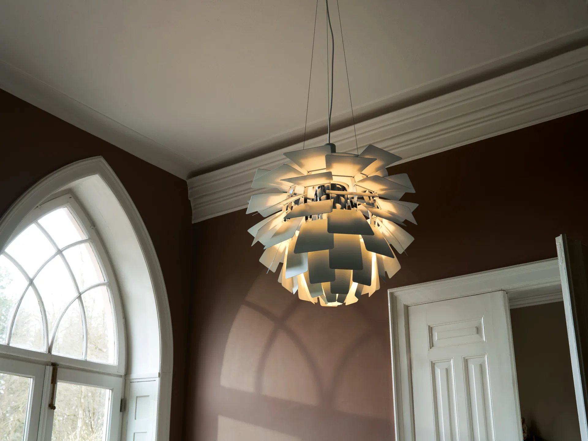 PH Artichoke κρεμαστό φωτιστικό Ø48 cm, Dusty green-high lustre chrome plated Louis Poulsen