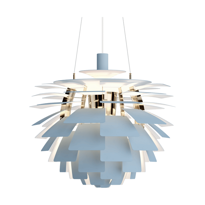 PH Artichoke κρεμαστό φωτιστικό Ø60 cm, Dusty blue-brass metallised Louis Poulsen