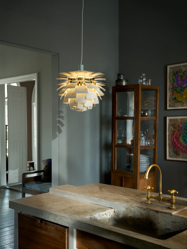 PH Artichoke κρεμαστό φωτιστικό Ø60 cm, Dusty green-brass metallised Louis Poulsen
