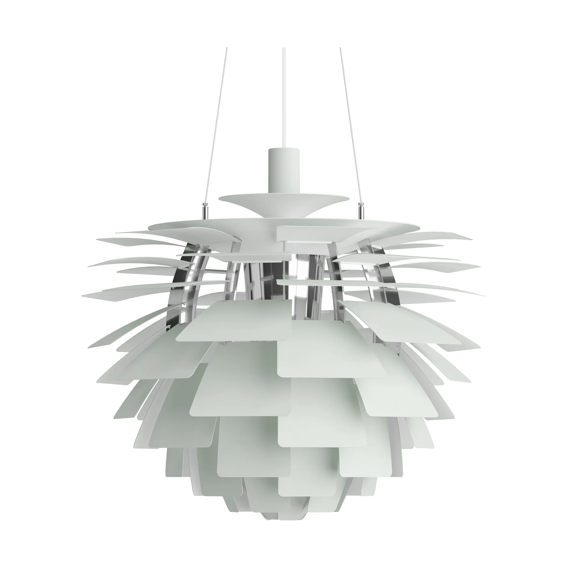 PH Artichoke κρεμαστό φωτιστικό Ø60 cm, Dusty green-high lustre chrome plated Louis Poulsen