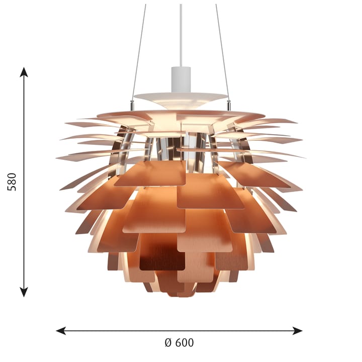 PH Artichoke κρεμαστό φωτιστικό Ø60 cm, Χαλκός Louis Poulsen