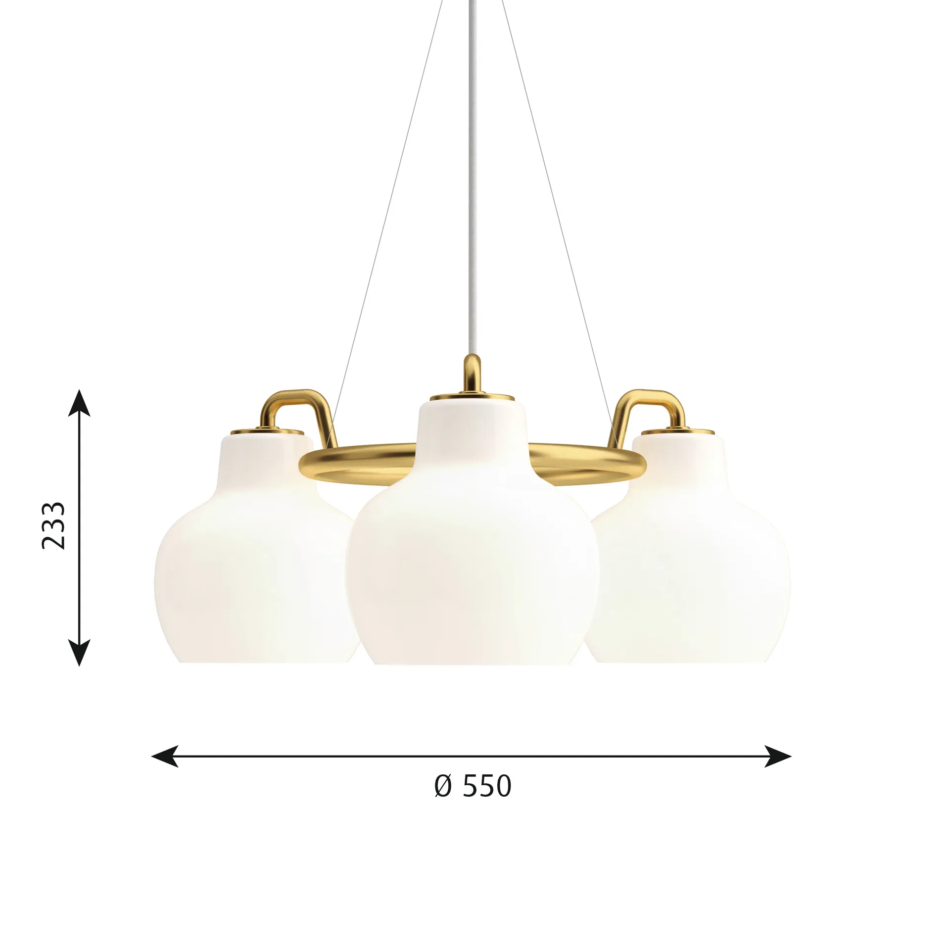VL Ring Crown 3-5-7 Κρεμαστά φωτιστικά, 3 Louis Poulsen