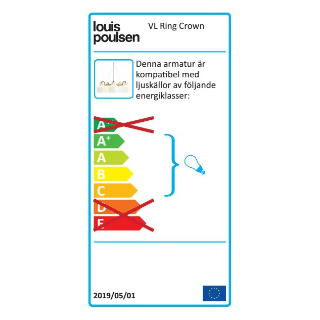VL Ring Crown 3-5-7 Κρεμαστά φωτιστικά, 3 Louis Poulsen