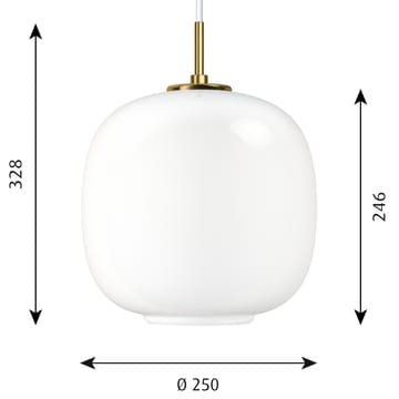 VL45 Radiohus κρεμαστό φωτιστικό Ø25 cm - Brass-white opal glass - Louis Poulsen