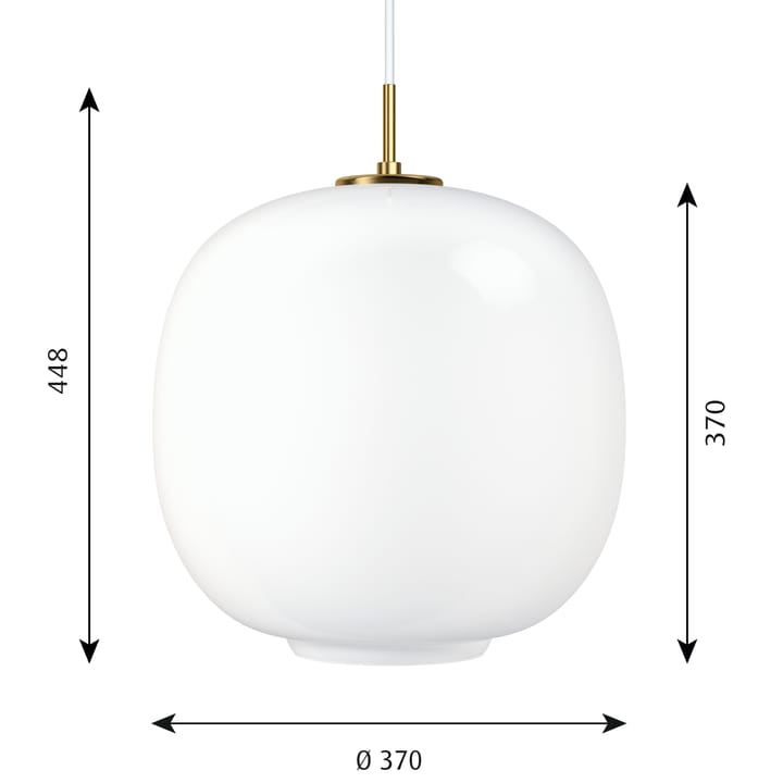 VL45 κρεμαστό φωτιστικό Radiohus Ø37 cm, Brass-white opal glass Louis Poulsen