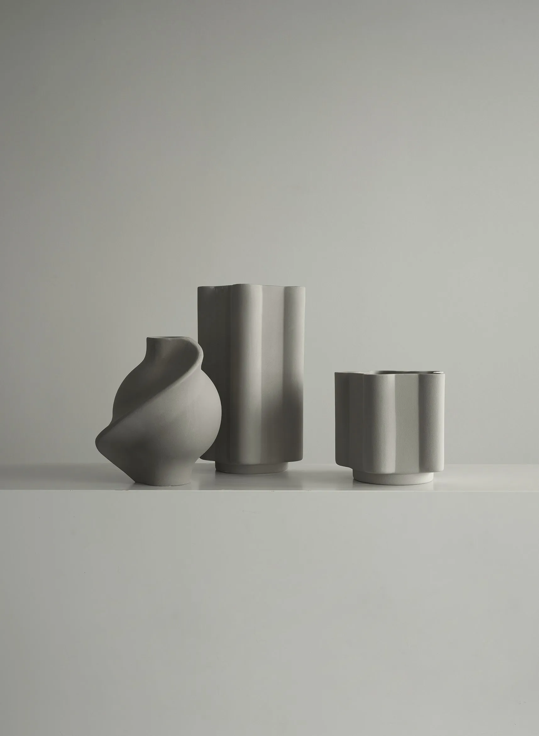 Pirout βάζο 01 22 cm, Γκρι της άμμου Louise Roe