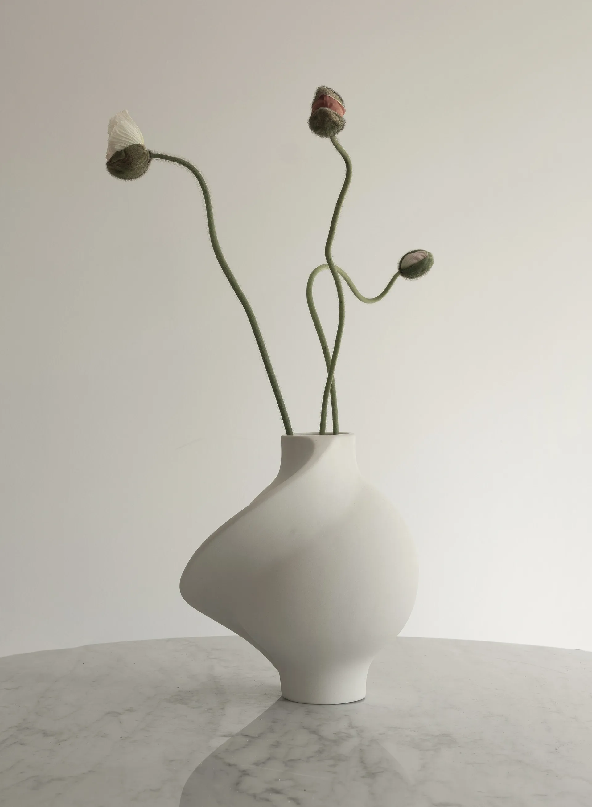 Pirout βάζο 01 22 cm, Ακατέργαστο λευκό Louise Roe