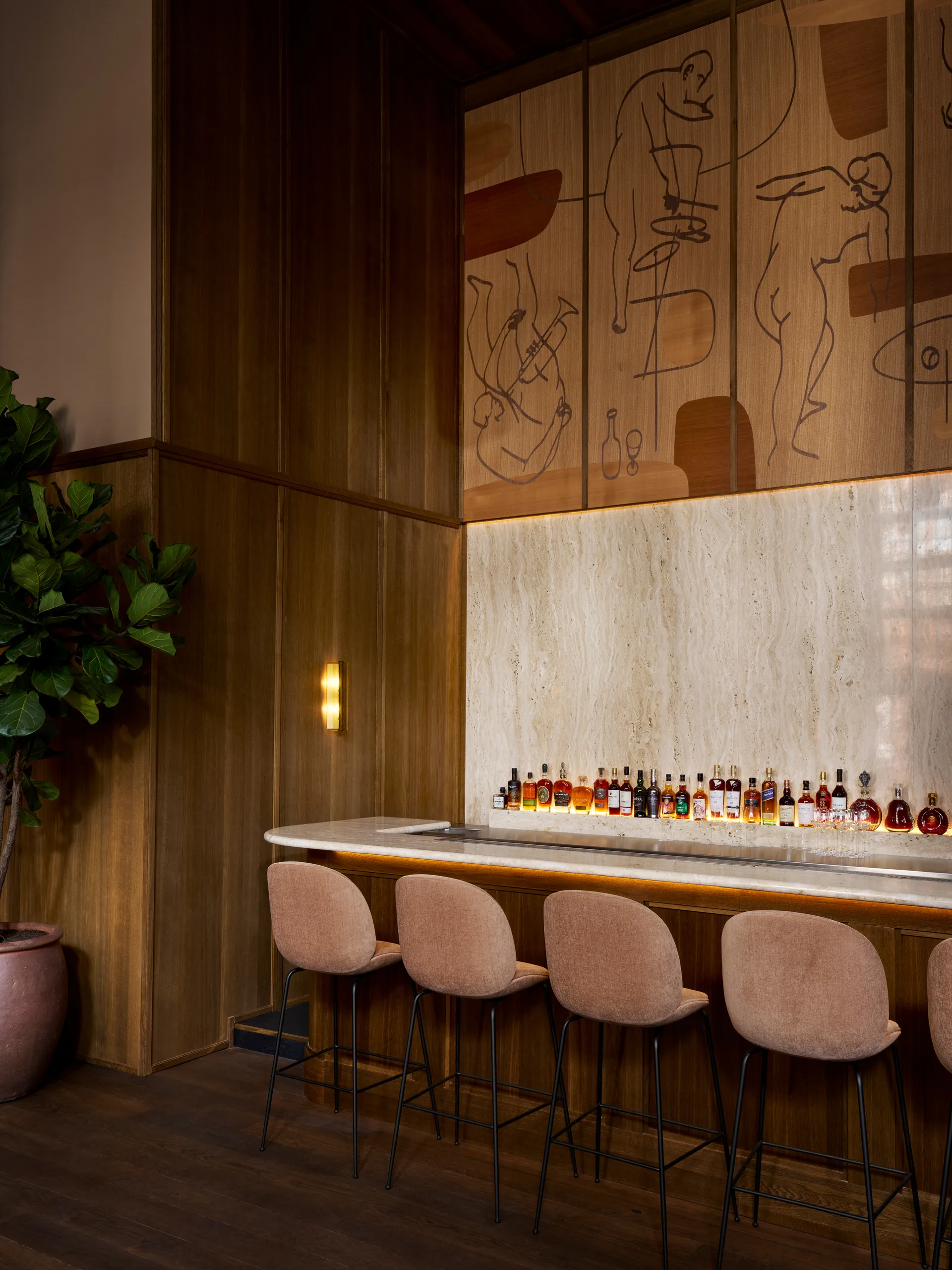 Ryff επιτοίχιο φωτιστικό, Μπρονζέ LYFA