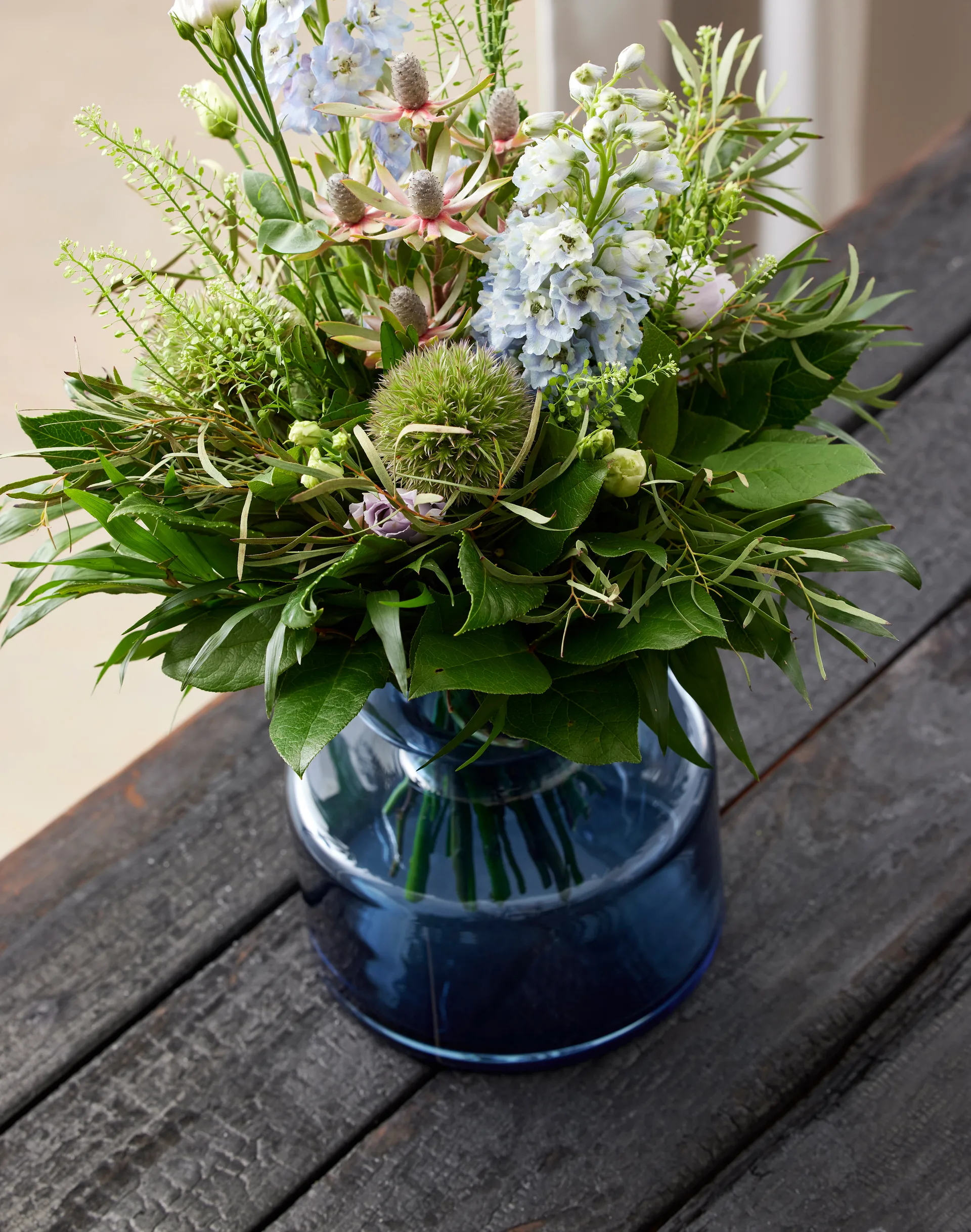 Σωληνωτό γυάλινο βάζο 20 cm, Μπλε Lyngby Glas