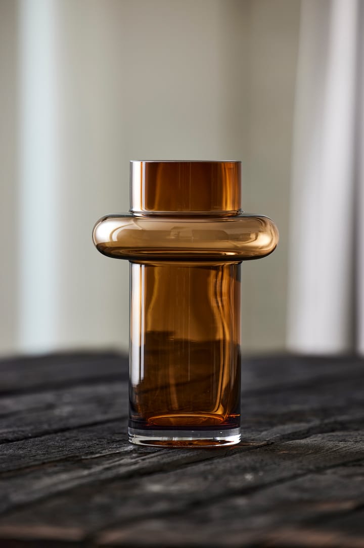 Γυάλινο βάζο σε σχήμα σωλήνα, 25 εκατοστά, Amber Lyngby Glas