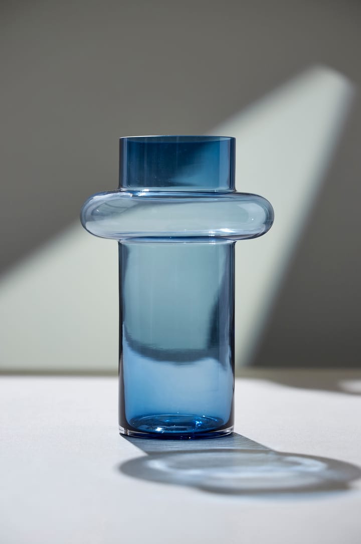 Γυάλινο βάζο σε σχήμα σωλήνα, 30 εκατοστά - Μπλε - Lyngby Glas